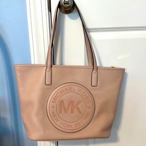 Michael Kors purse, pink. 12 1/2 W x 11 H x 5 3/4 D slightly used.